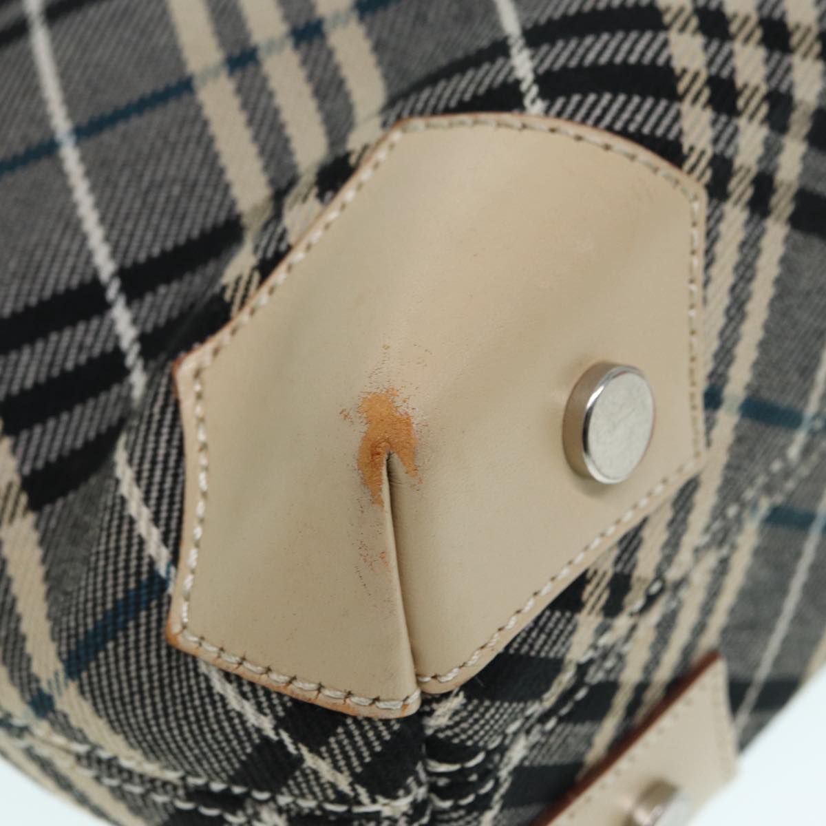 Burberry Nova Check Blue Canvas Tote Bag (Pre-Owned)