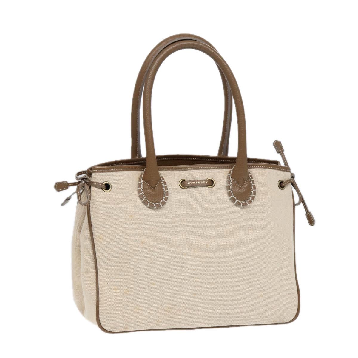 Burberry Beige Canvas Handbag (Pre-Owned)