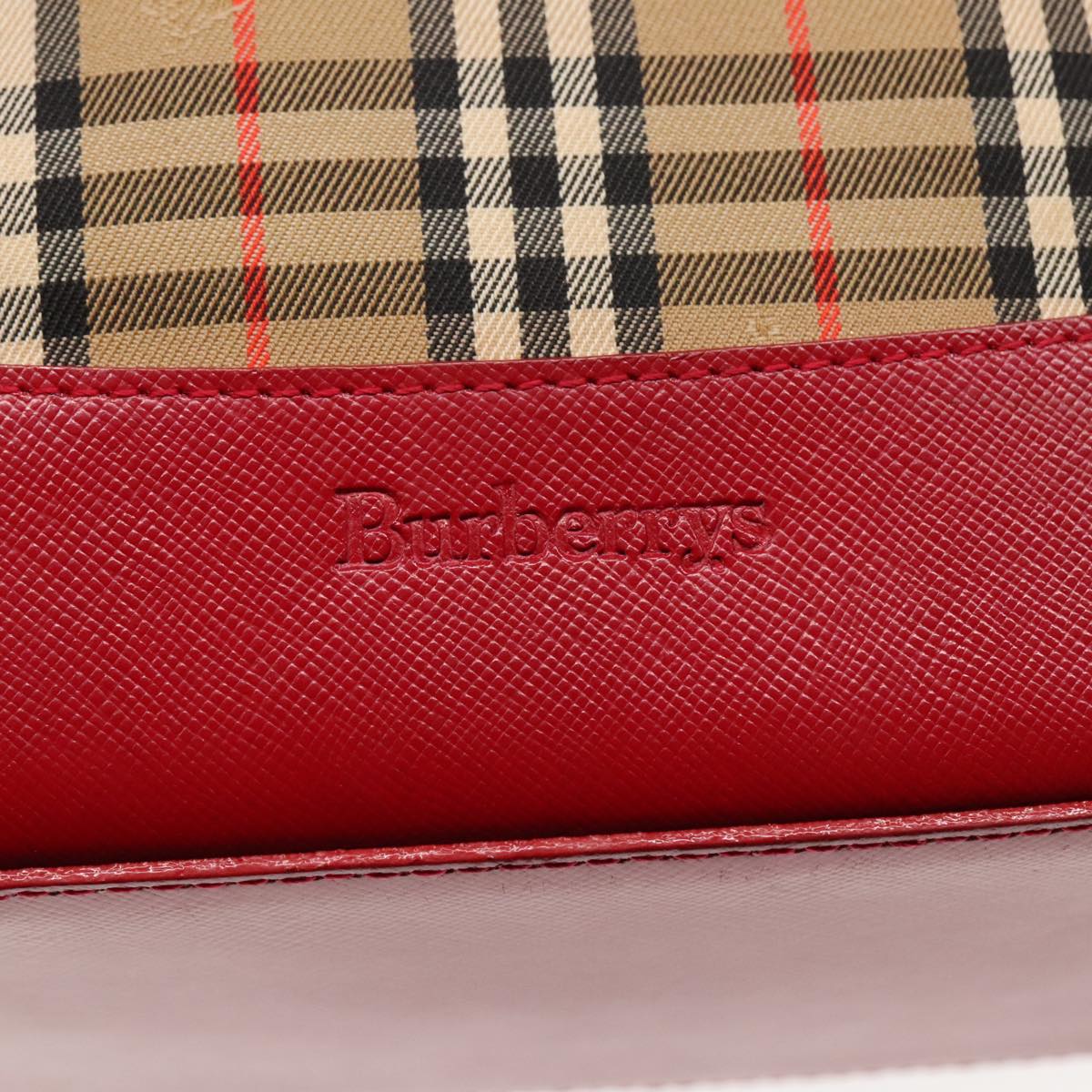 Burberry Nova Check Beige Canvas Shoulder Bag (Pre-Owned)