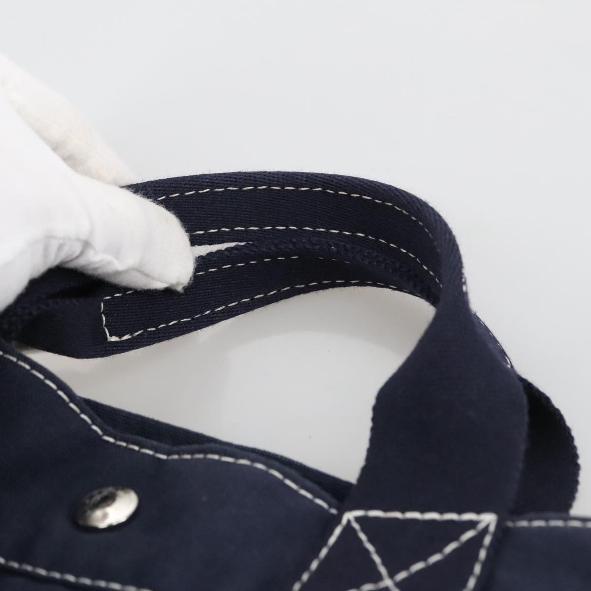 Hermès Herline Navy Canvas Tote Bag (Pre-Owned)