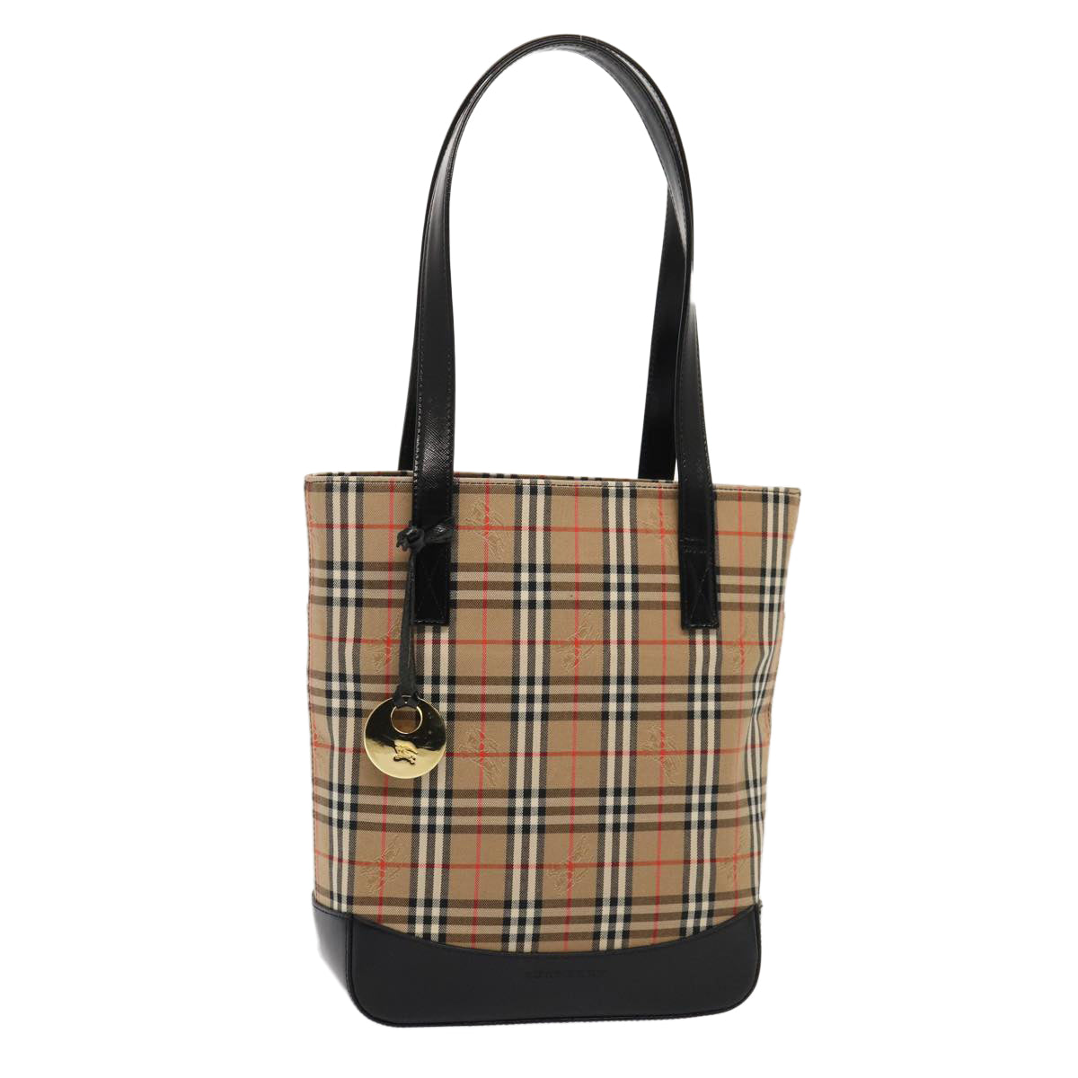 Burberry Nova Check Beige Canvas Tote Bag (Pre-Owned)