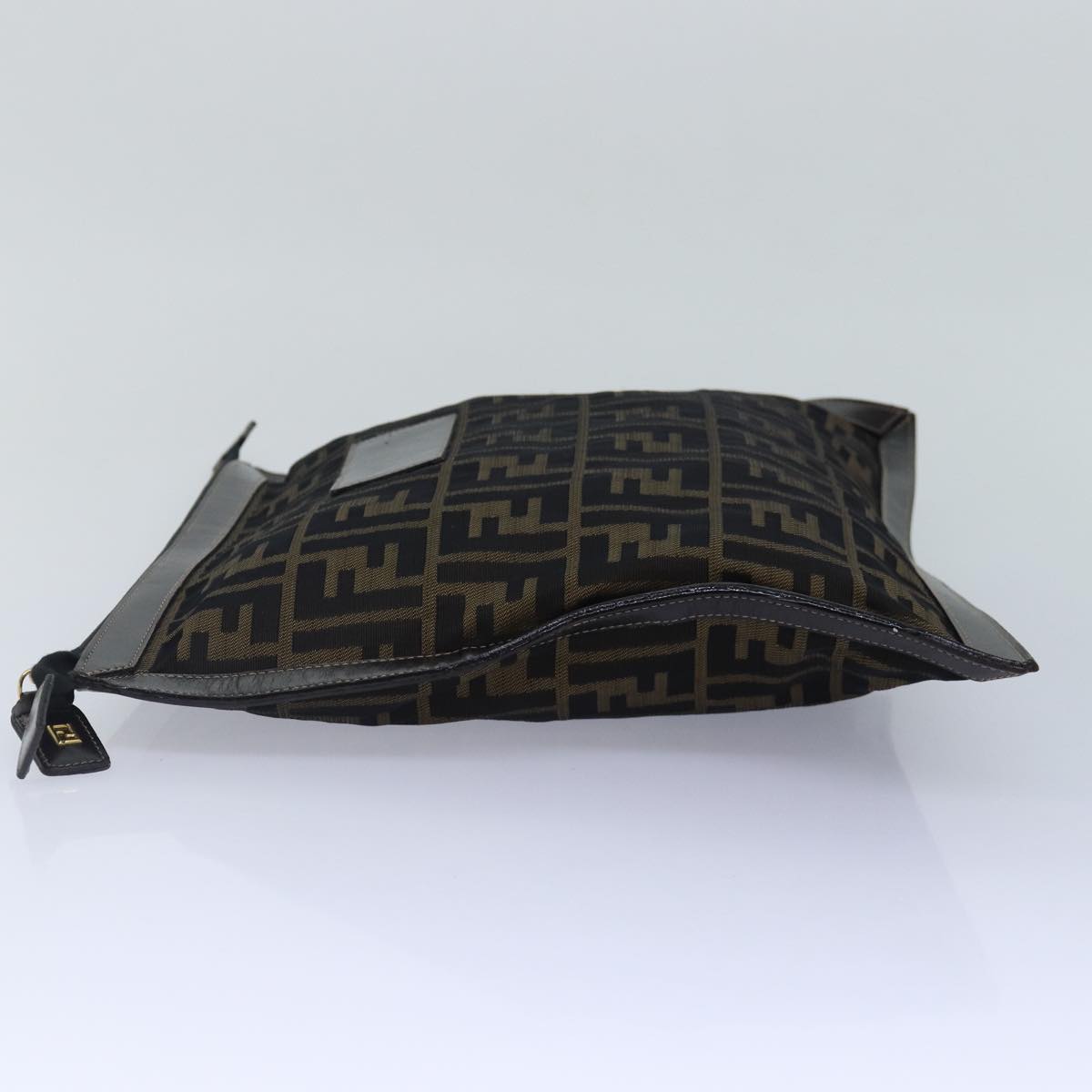 Fendi Zucca Brown Canvas Clutch Bag (Pre-Owned)