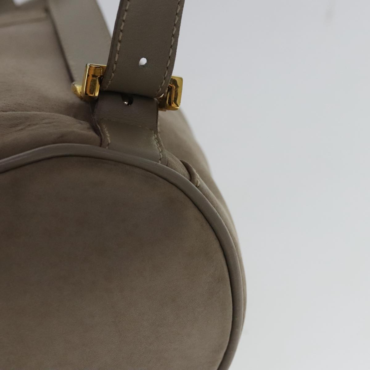 Salvatore Ferragamo Gancini Beige Suede Backpack Bag (Pre-Owned)