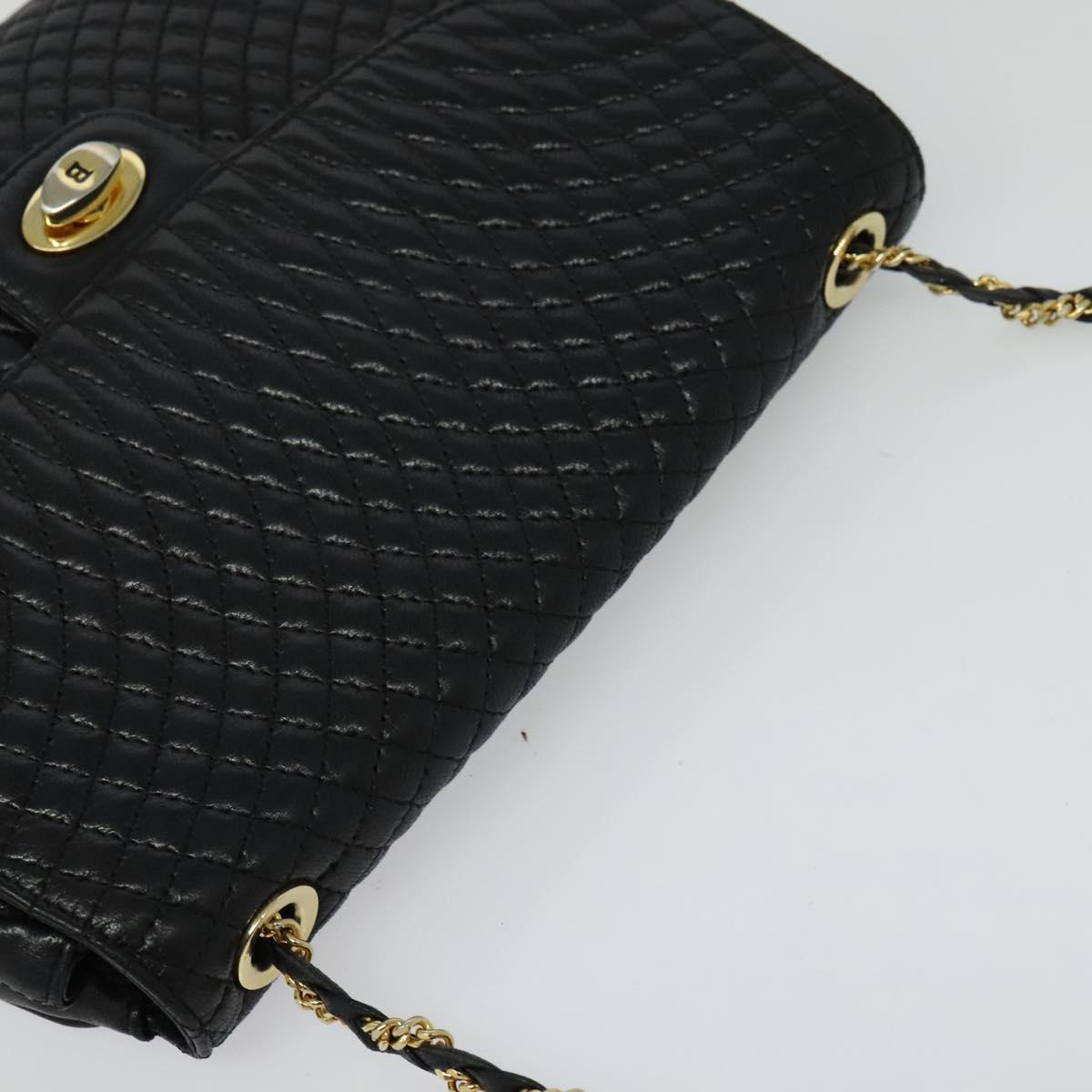 Bally Black Leather Shoulder Bag (Pre-Owned)