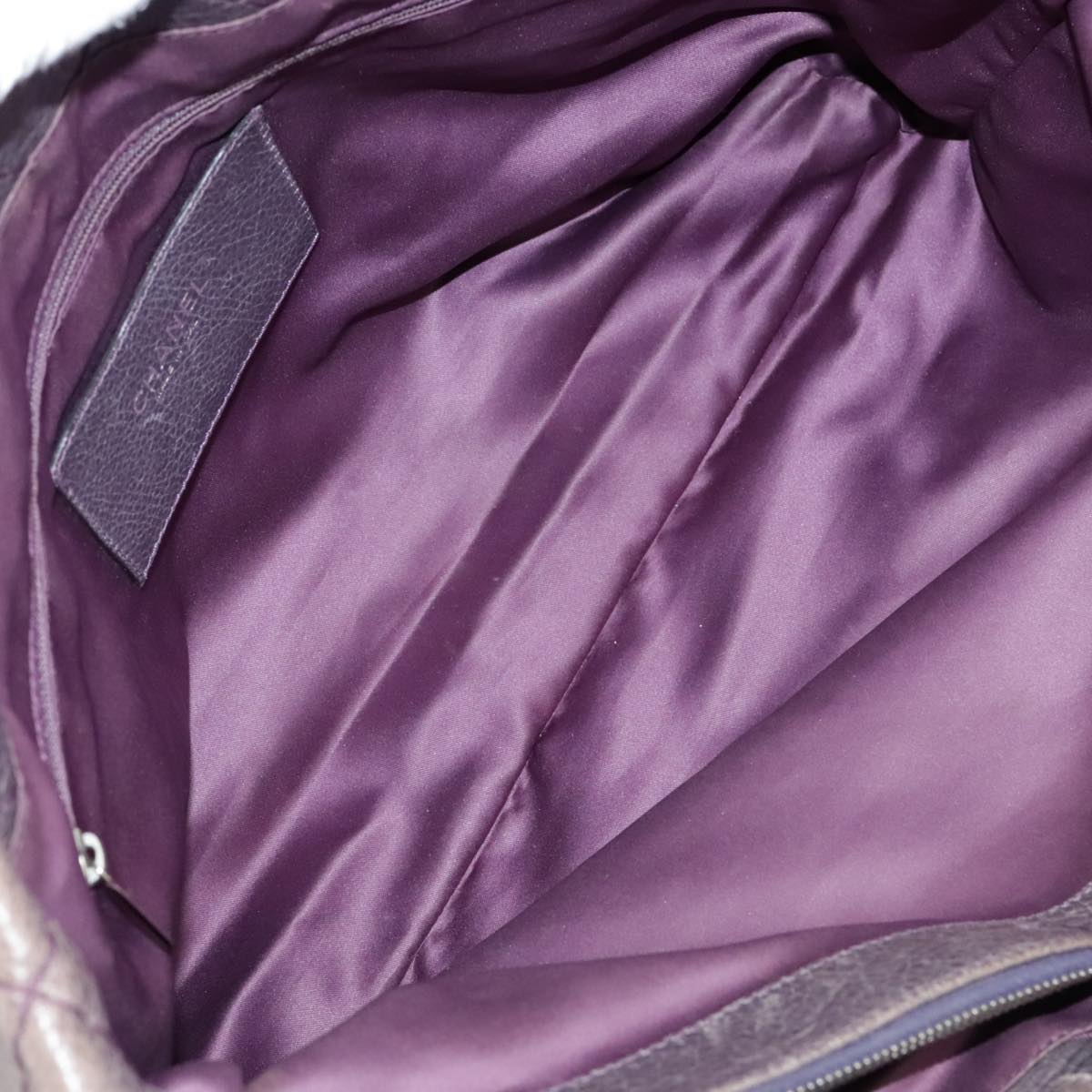 Chanel Shopping Purple Leather Tote Bag (Pre-Owned)