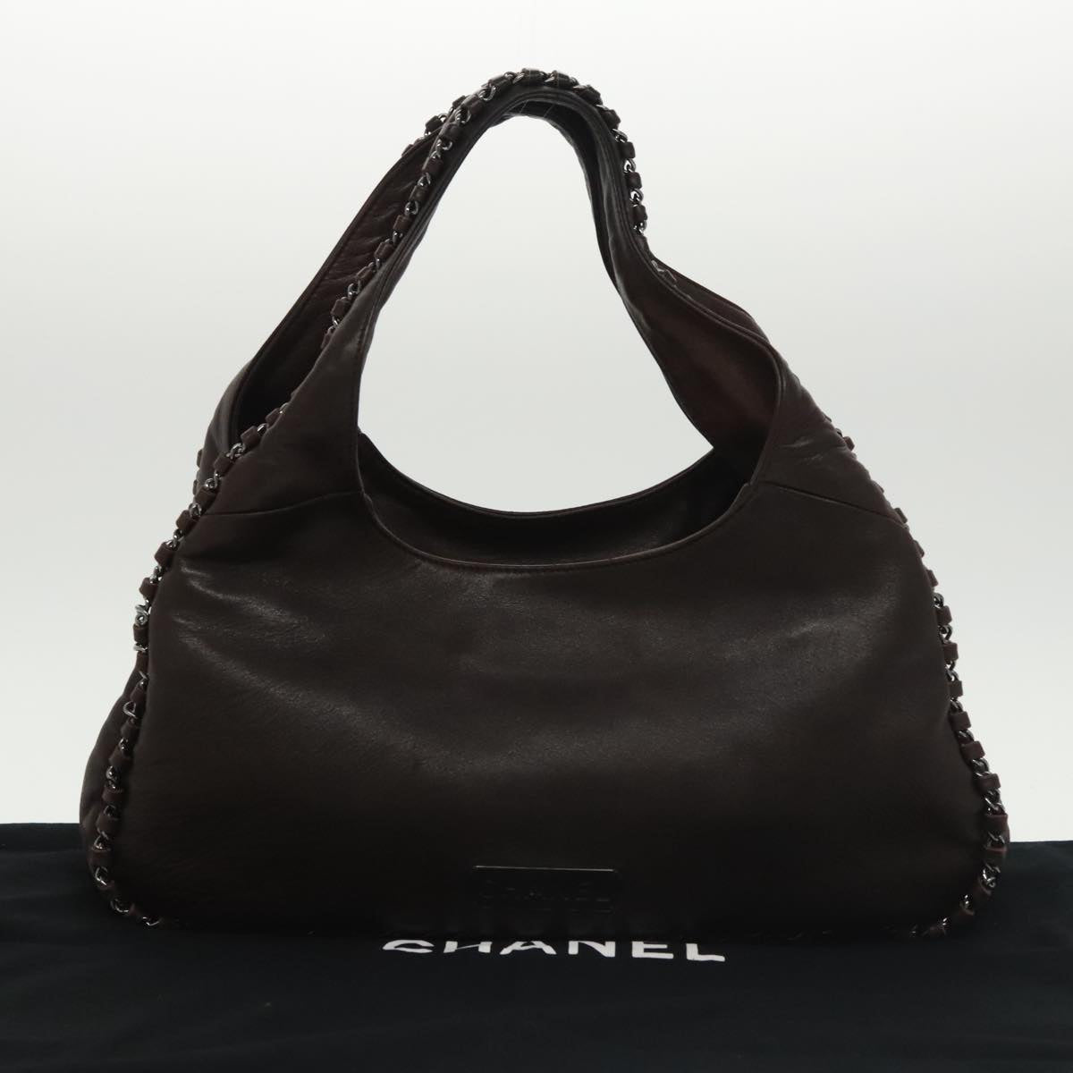 Chanel Hobo Brown Leather Handbag (Pre-Owned)