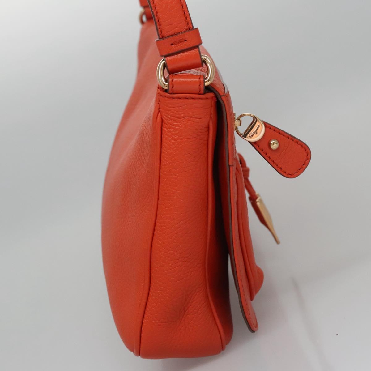 Salvatore Ferragamo Orange Leather Shoulder Bag (Pre-Owned)
