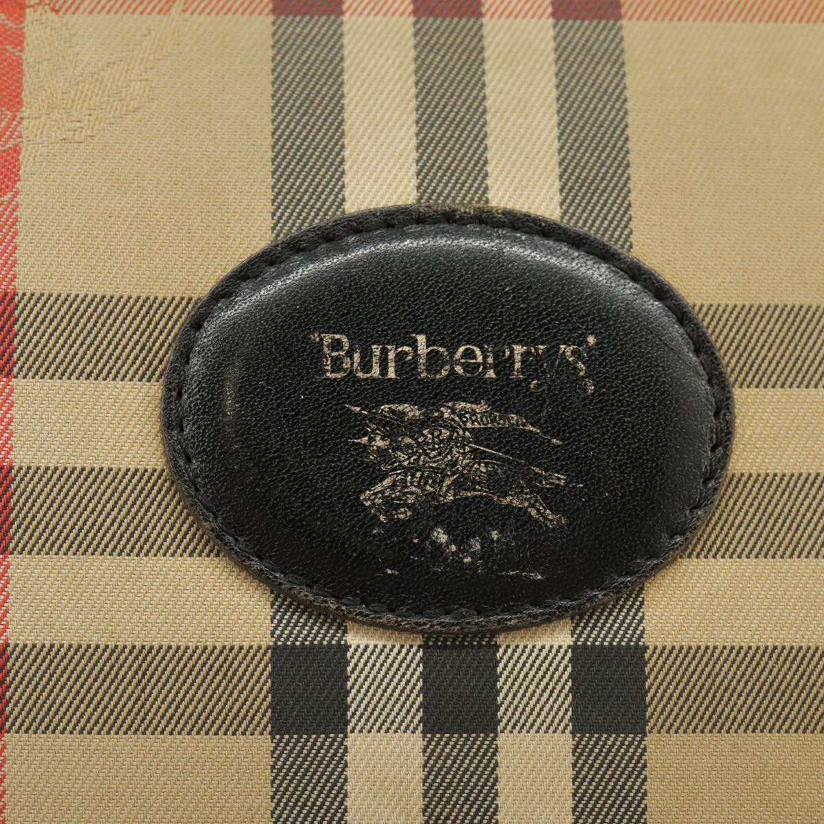 Burberry Nova Check Beige Canvas Shoulder Bag (Pre-Owned)