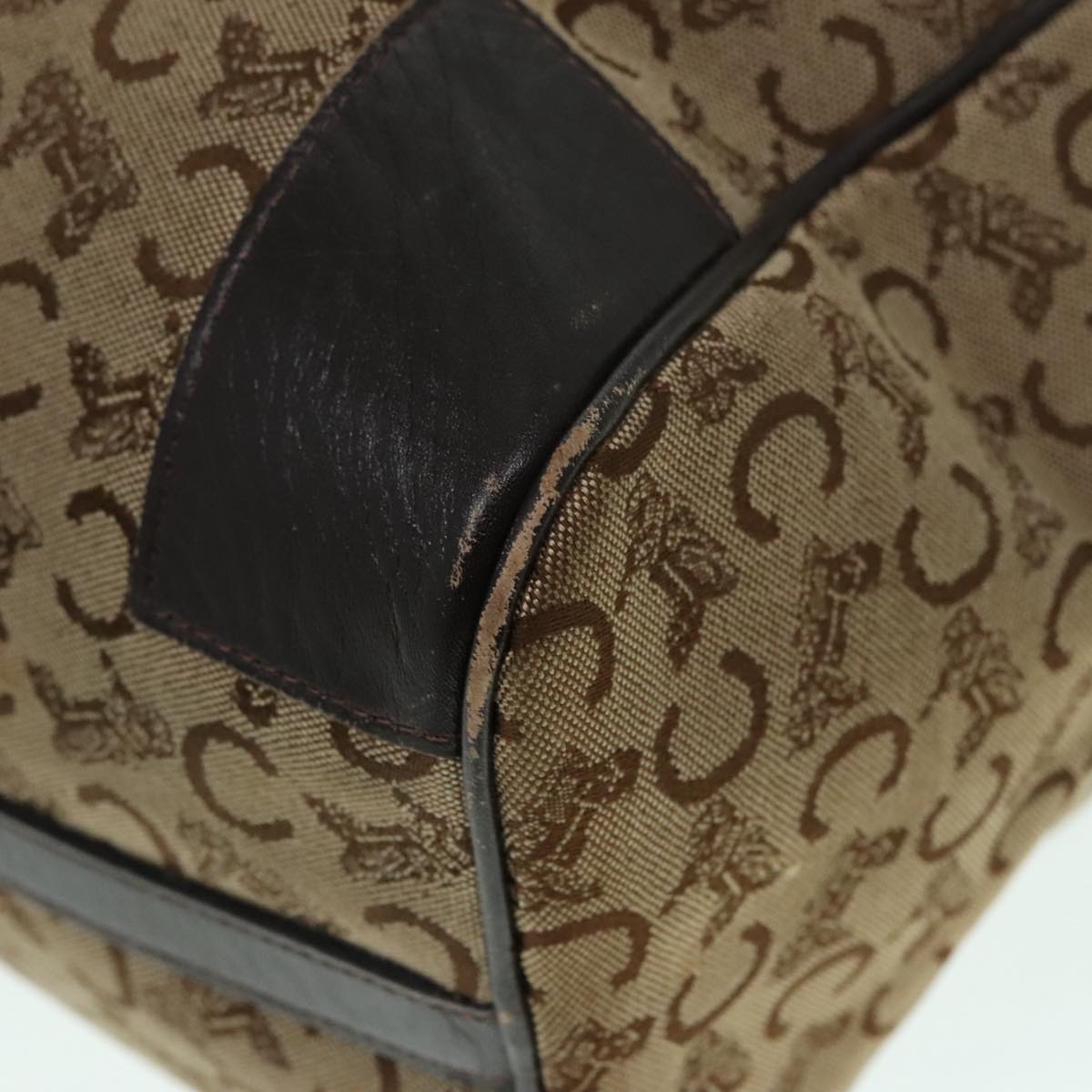 Céline C Brown Canvas Travel Bag (Pre-Owned)