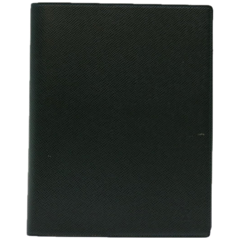 Louis Vuitton Couverture Agenda De Bureau Black Leather Wallet  (Pre-Owned)