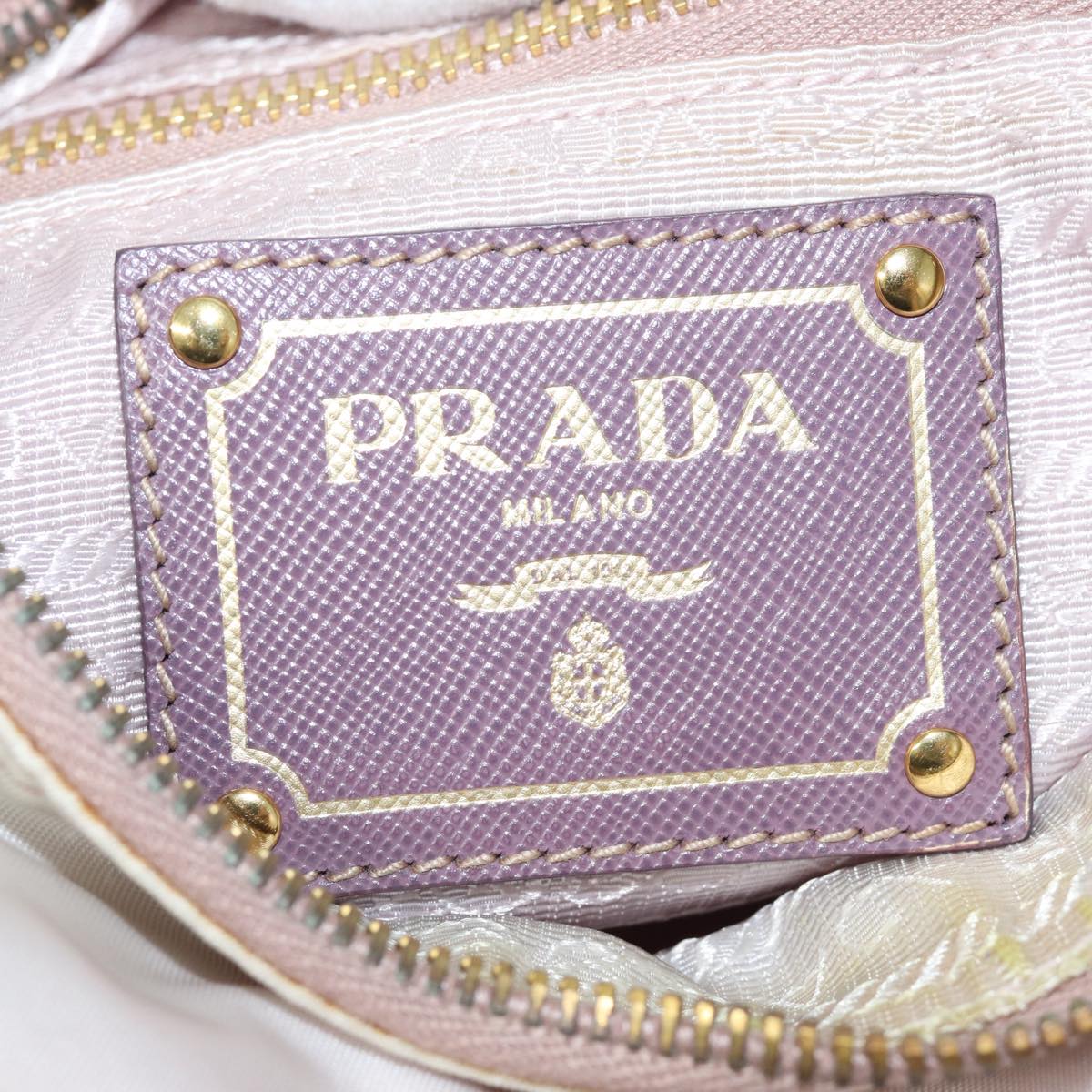 Prada Tessuto Pink Synthetic Shoulder Bag (Pre-Owned)