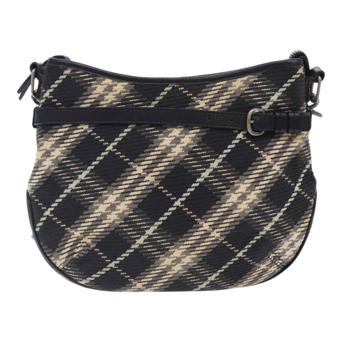 Burberry Nova Check Black Canvas Shoulder Bag (Pre-Owned)