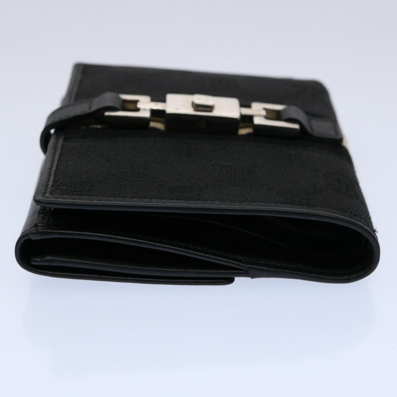 Gucci Jackie Black Canvas Wallet  (Pre-Owned)