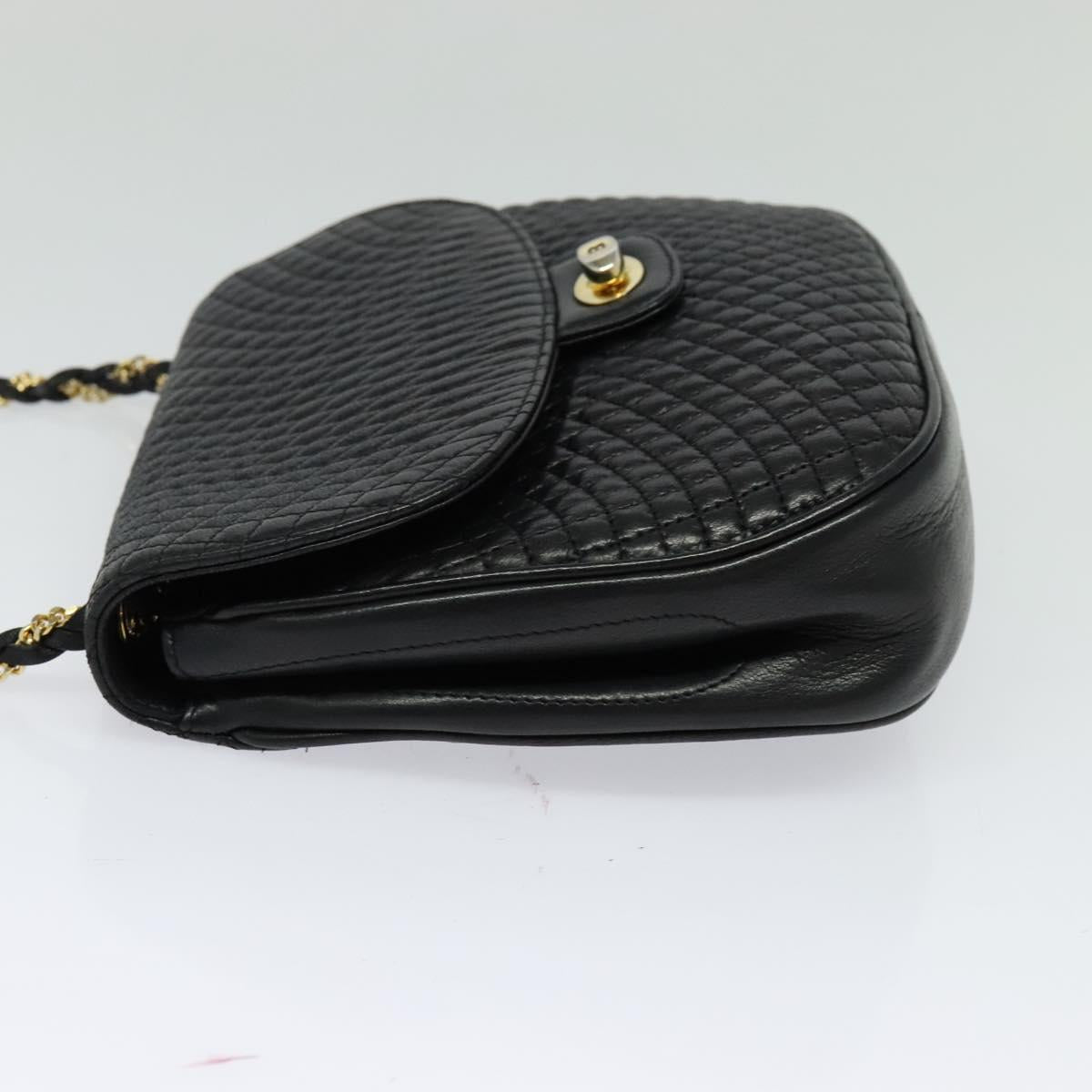 Bally Black Leather Shoulder Bag (Pre-Owned)
