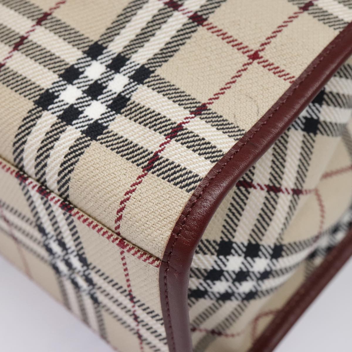 Burberry Nova Check Beige Canvas Tote Bag (Pre-Owned)