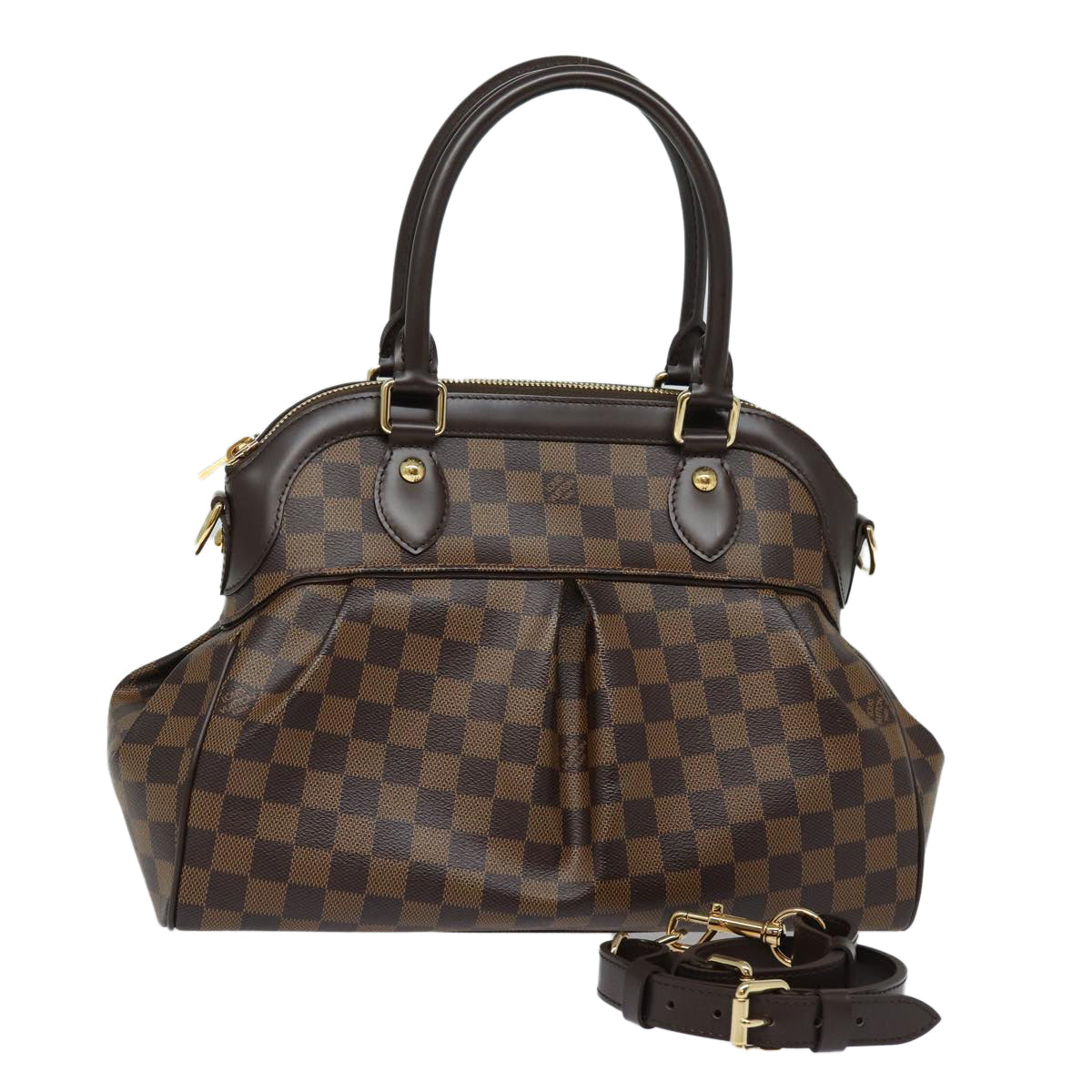 Louis Vuitton Trevi Brown Canvas Handbag (Pre-Owned)