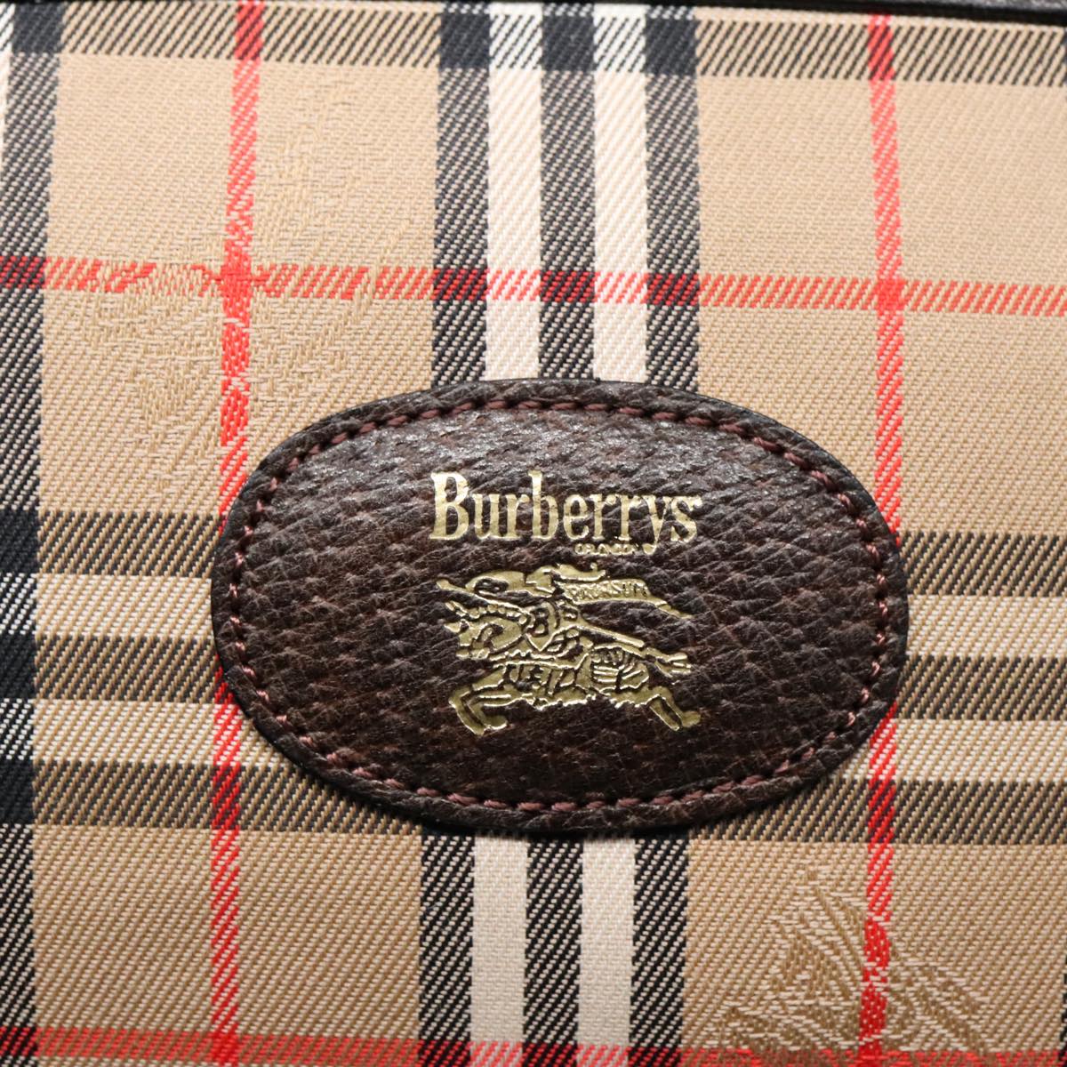 Burberry Nova Check Beige Canvas Clutch Bag (Pre-Owned)