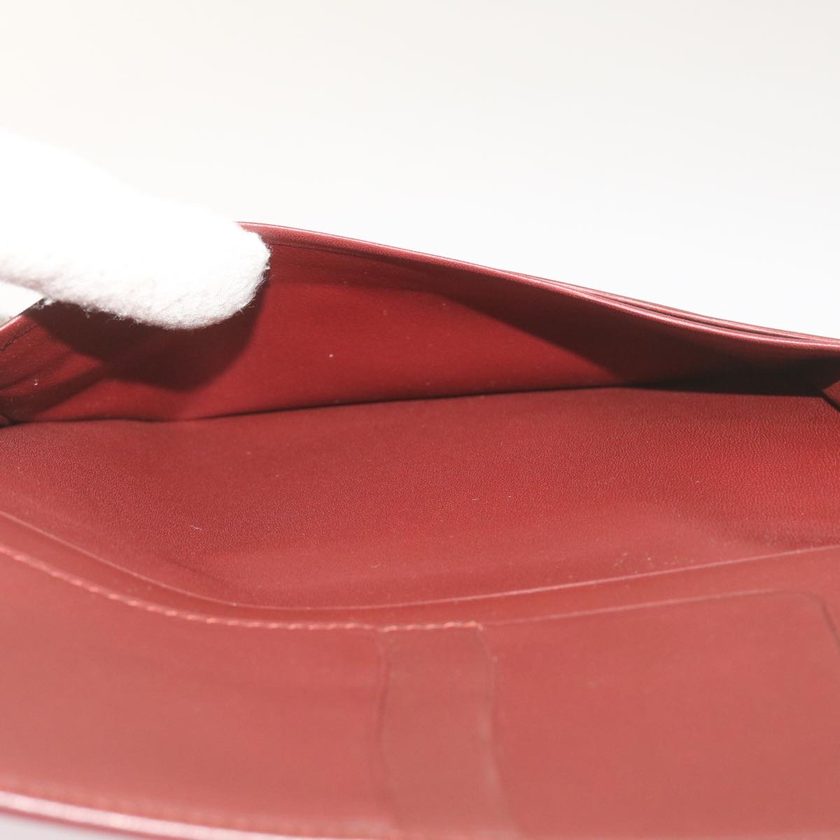 Cartier Must De Cartier Burgundy Leather Wallet  (Pre-Owned)