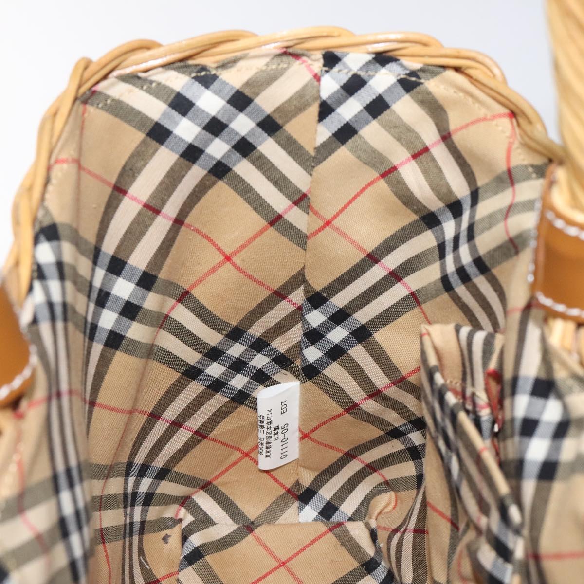 Burberry Beige, Brown Wicker Tote Bag (Pre-Owned)