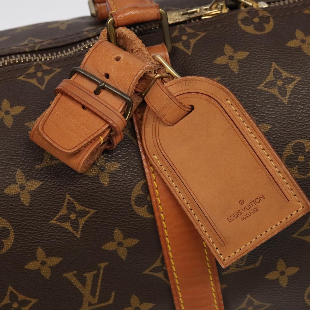 Louis Vuitton Keepall 50 Brown Canvas Travel Bag (Pre-Owned)