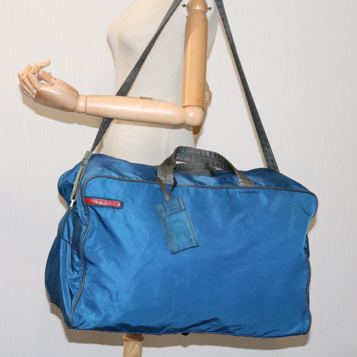 Prada Tessuto Blue Synthetic Travel Bag (Pre-Owned)