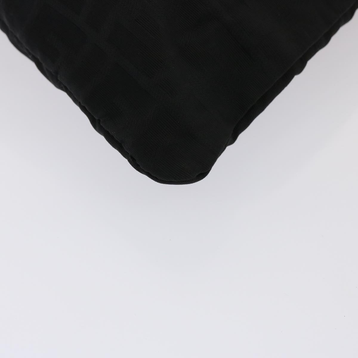 Fendi Zucca Black Canvas Shoulder Bag (Pre-Owned)