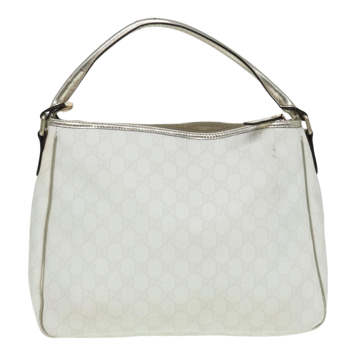 Gucci Supreme Gg White Leather Shoulder Bag (Pre-Owned)