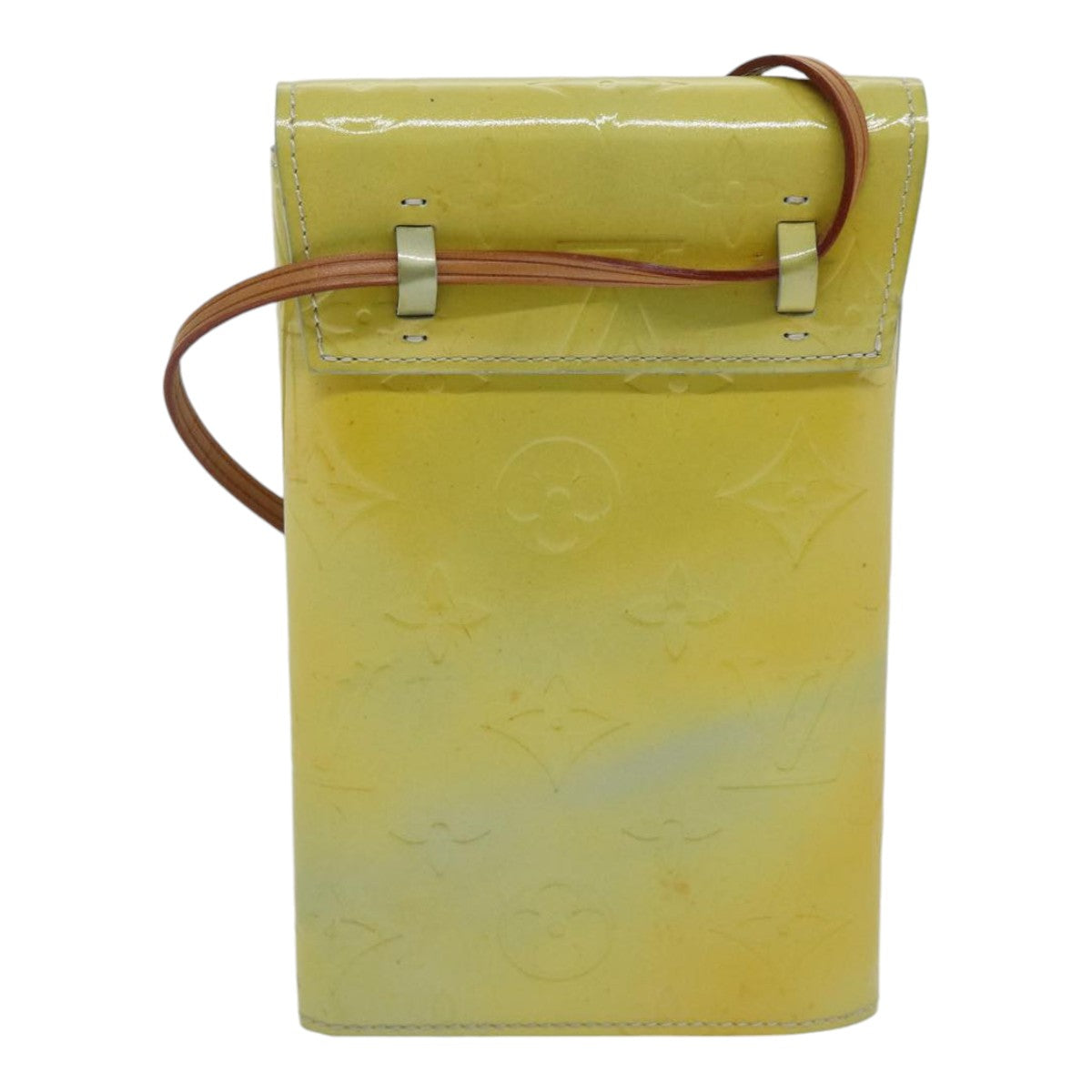 Louis Vuitton Walker Yellow Patent Leather Clutch Bag (Pre-Owned)