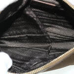 Prada Brown Canvas Clutch Bag (Pre-Owned)
