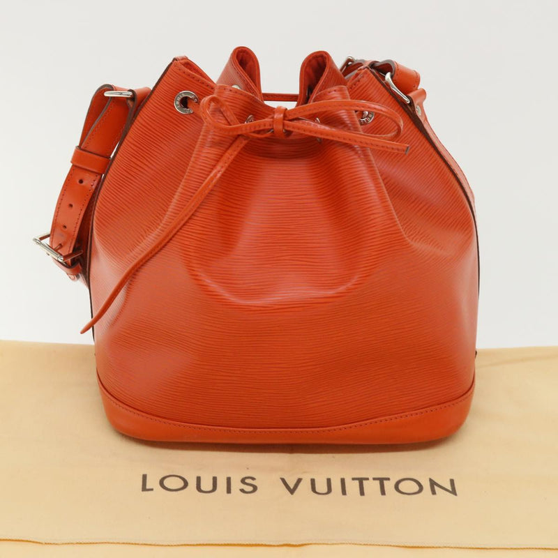 Louis Vuitton Petit Noé Orange Leather Shoulder Bag (Pre-Owned)