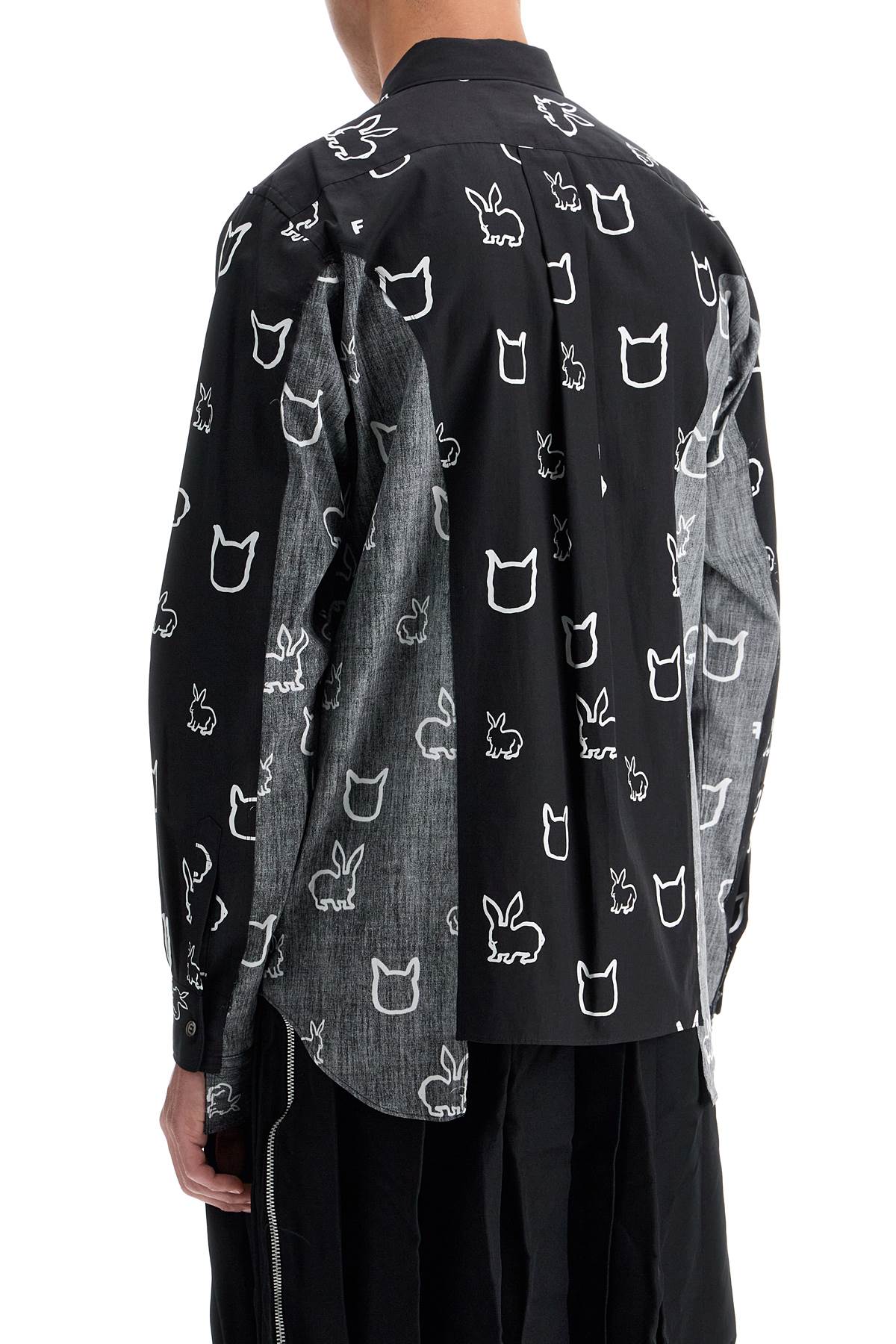 Comme Des Garcons Black Men's Shirt With Inside-Out