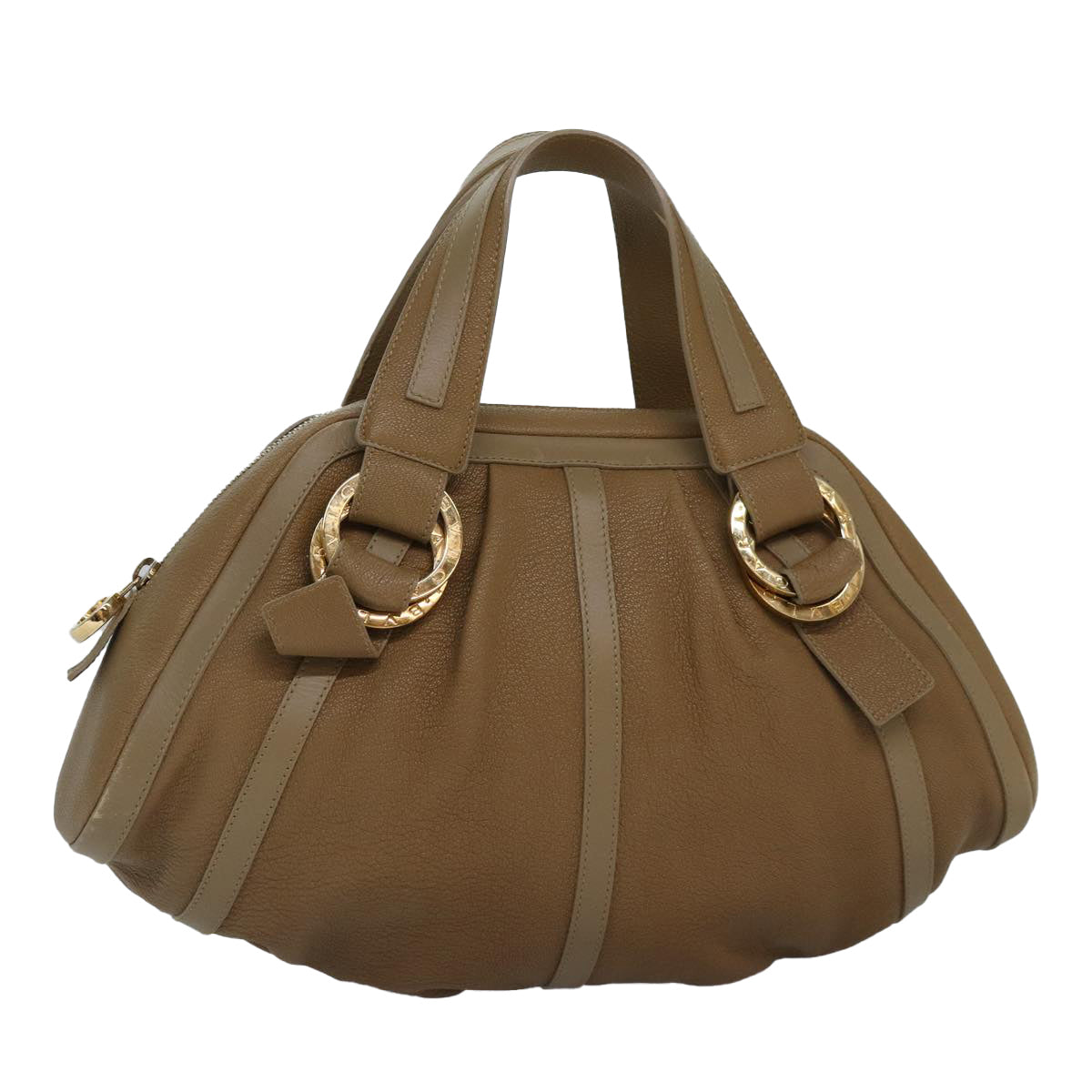 Bulgari Brown Leather Handbag (Pre-Owned)