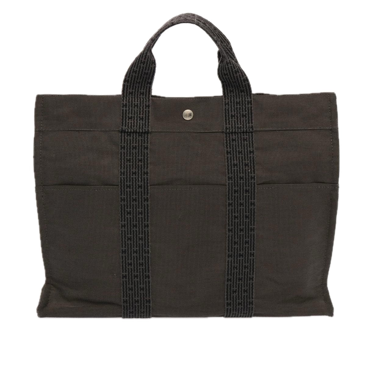 Hermès Herline Grey Canvas Tote Bag (Pre-Owned)