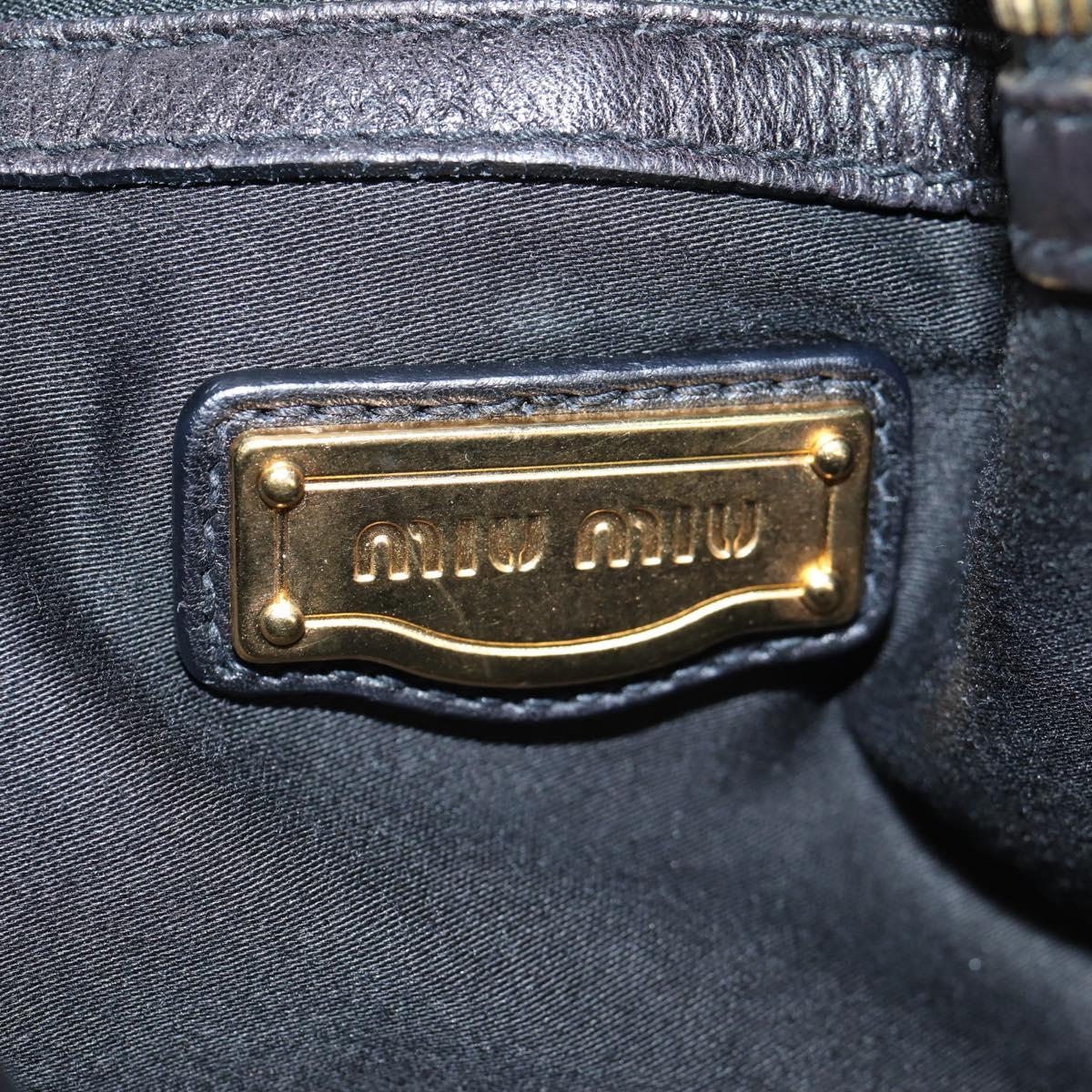 Miu Miu Matelassé Black Leather Handbag (Pre-Owned)