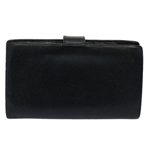 Chanel Cc Black Leather Wallet  (Pre-Owned)