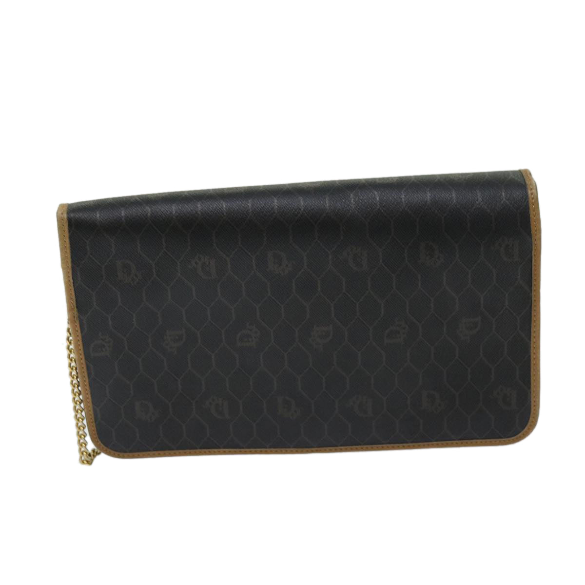 Dior Honeycomb Black Canvas Shoulder Bag (Pre-Owned)