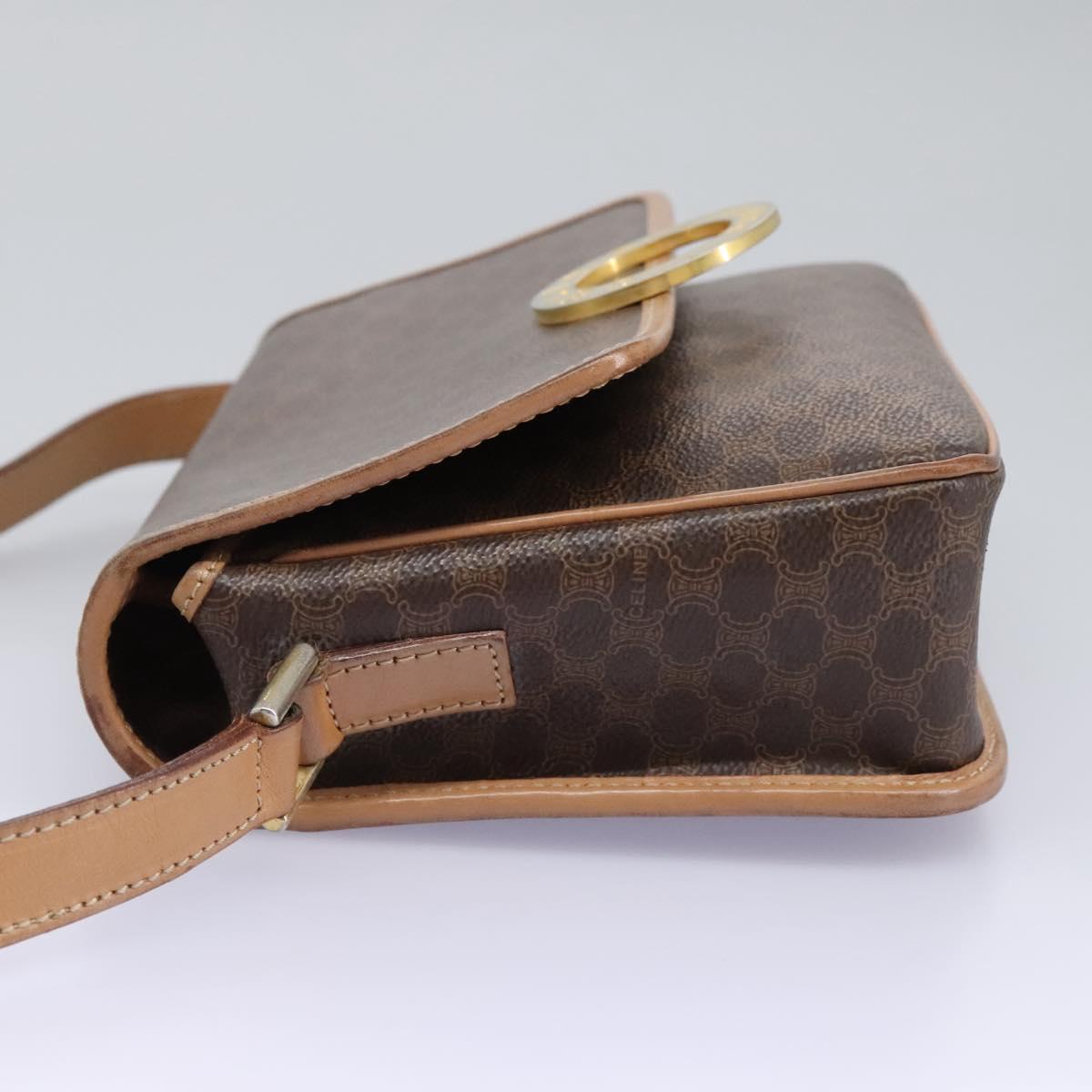 Céline Macadam Brown Canvas Shoulder Bag (Pre-Owned)