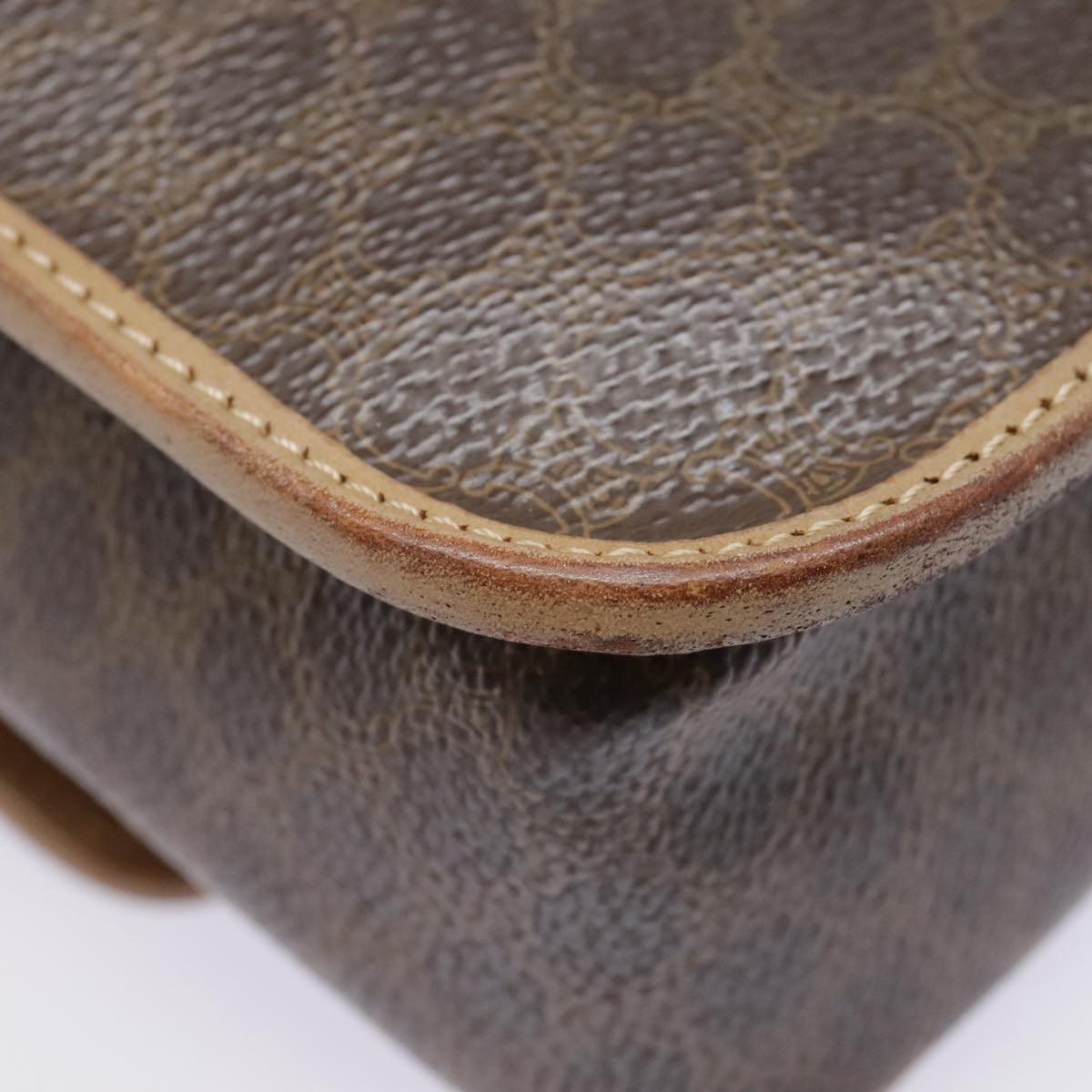 Céline Macadam Brown Canvas Shoulder Bag (Pre-Owned)
