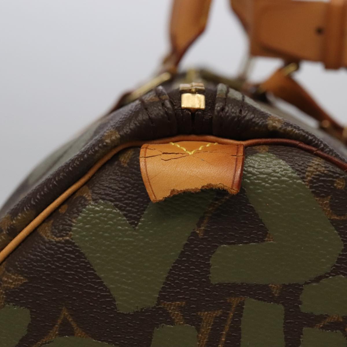 Louis Vuitton Keepall 50 Khaki Canvas Travel Bag (Pre-Owned)