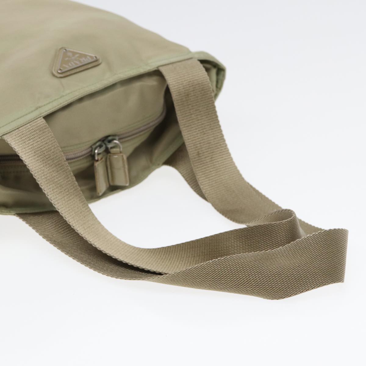 Prada Tessuto Beige Synthetic Tote Bag (Pre-Owned)