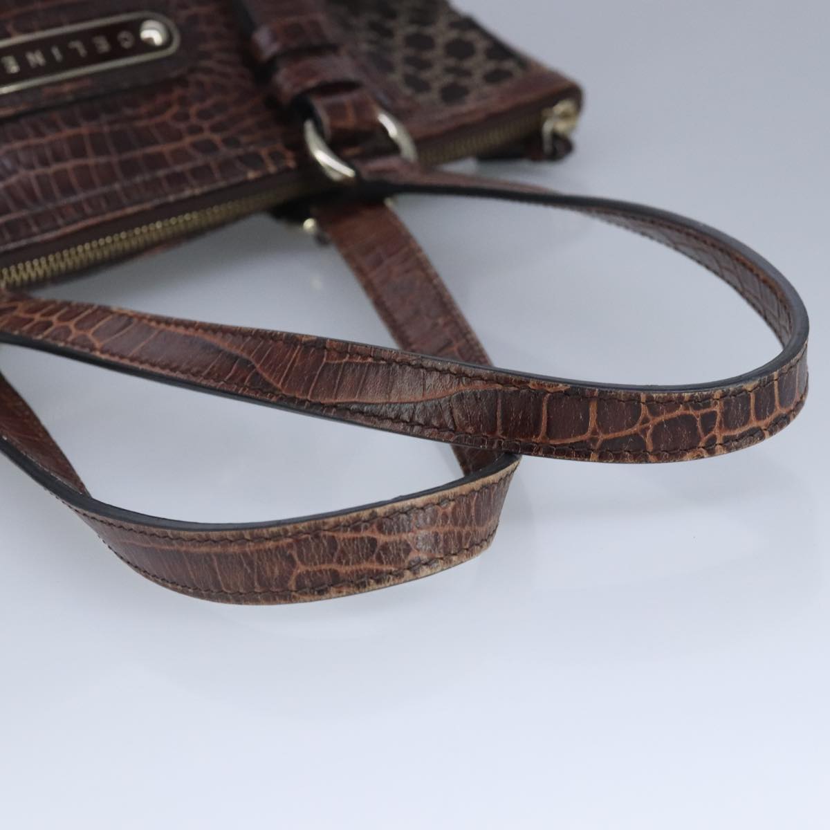 Céline Macadam Brown Canvas Shoulder Bag (Pre-Owned)