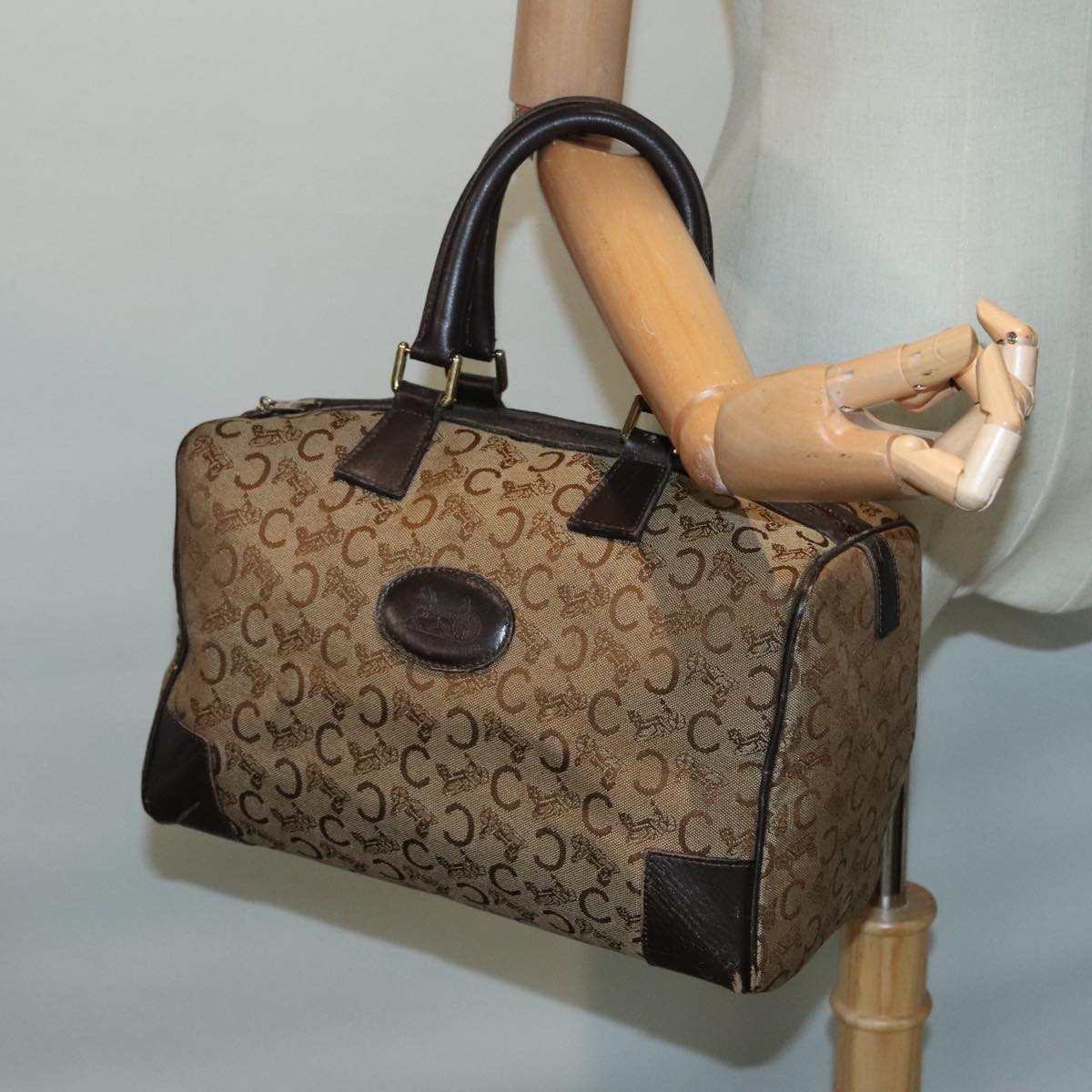 Céline C Brown Canvas Travel Bag (Pre-Owned)
