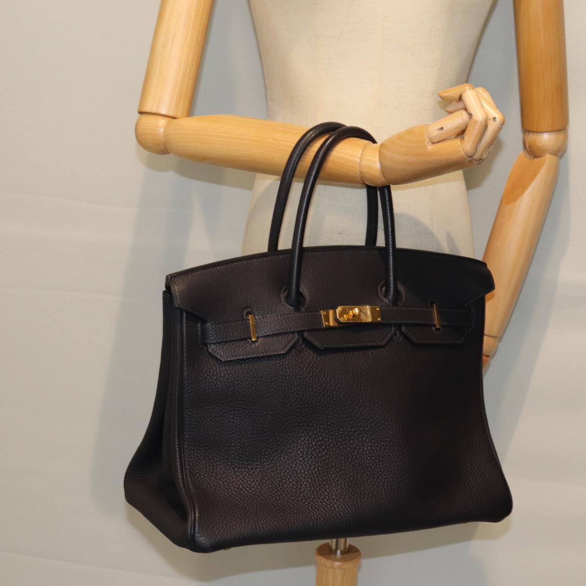 Hermès Birkin 35 Navy Leather Handbag (Pre-Owned)