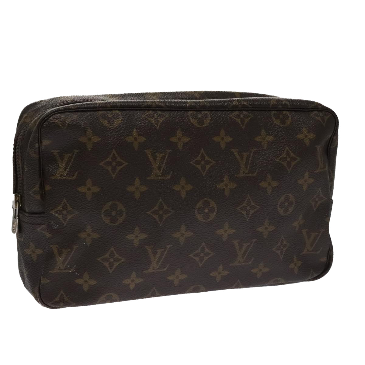 Louis Vuitton Trousse Toilette 28 Brown Canvas Clutch Bag (Pre-Owned)