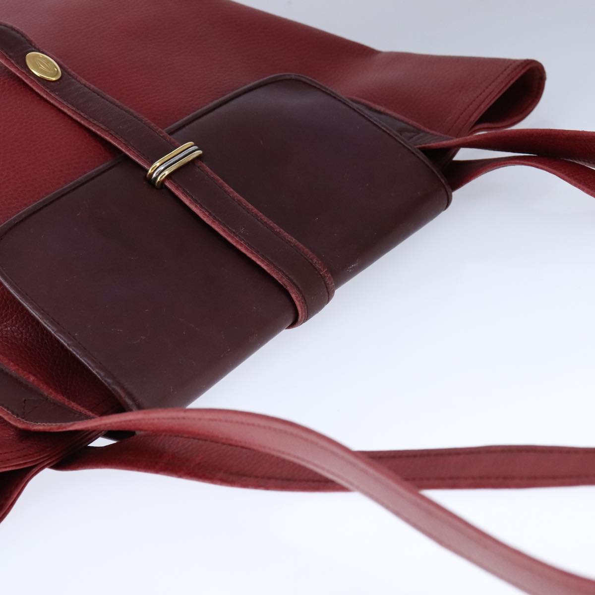 Cartier Must De Cartier Red Leather Tote Bag (Pre-Owned)
