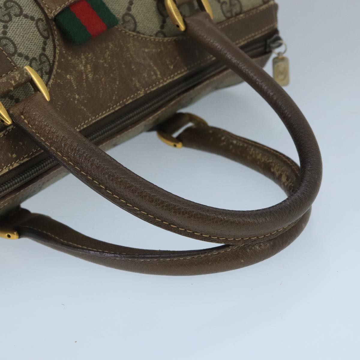 Gucci Gg Supreme Beige Canvas Travel Bag (Pre-Owned)