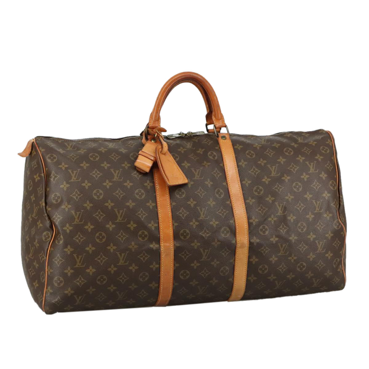 Louis Vuitton Keepall 60 Brown Canvas Travel Bag (Pre-Owned)