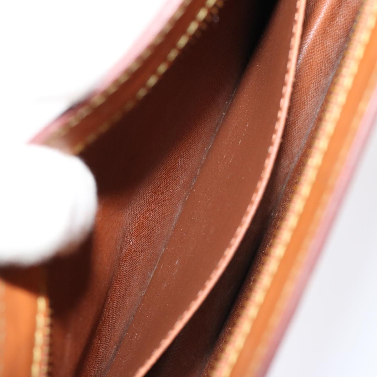 Louis Vuitton Pochette Homme Brown Leather Clutch Bag (Pre-Owned)