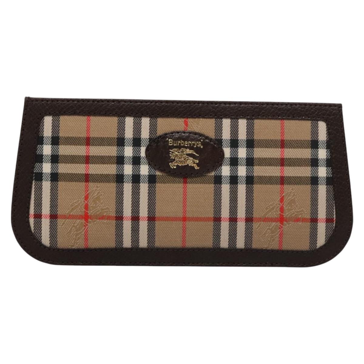 Burberry Nova Check Beige Canvas Wallet  (Pre-Owned)
