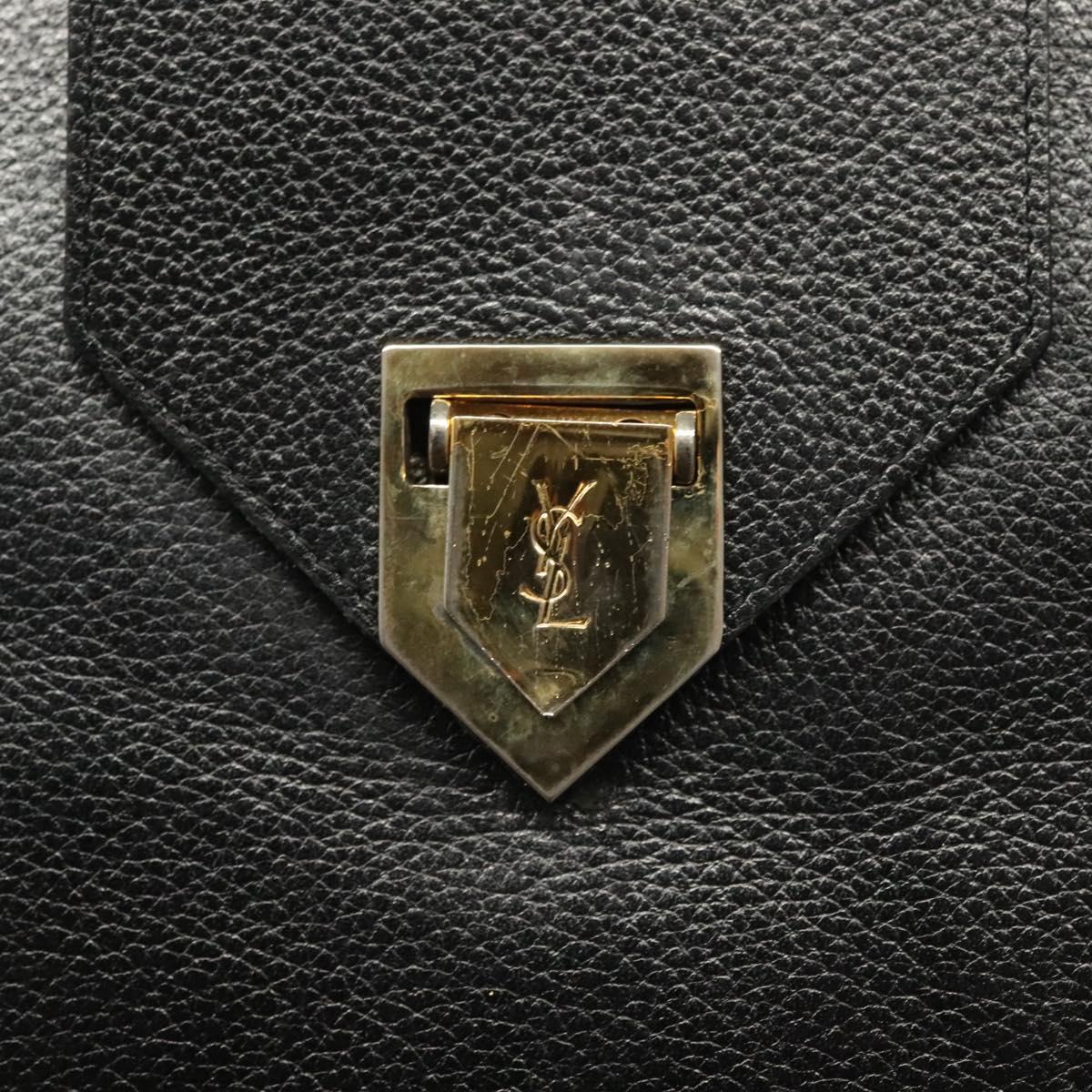 Yves Saint Laurent Black Leather Shoulder Bag (Pre-Owned)